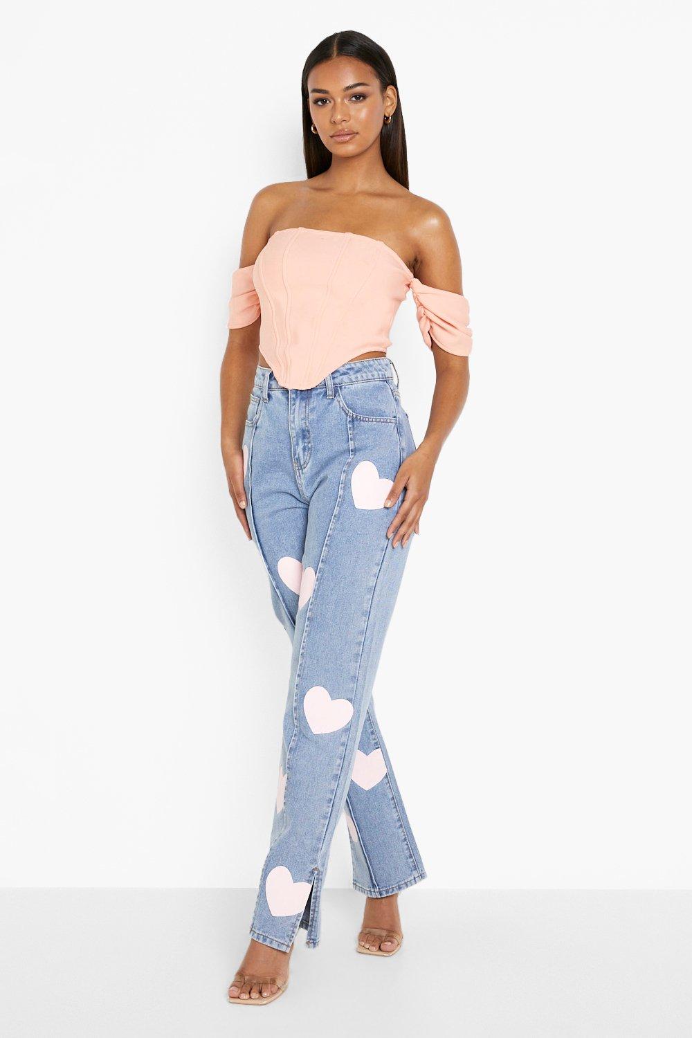 Jeans avec 2024 motif femme